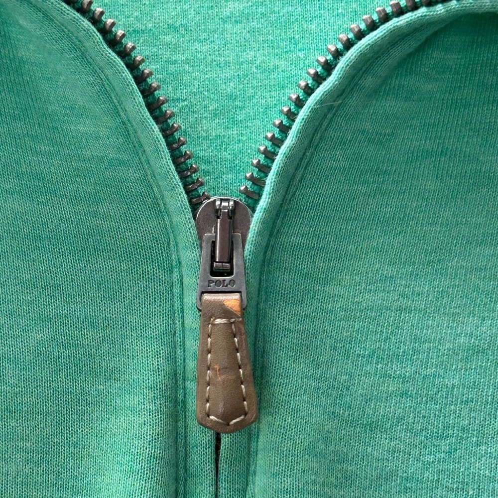 Ralph Lauren Polo Textured Quarter Zip Sweater Long Sleeve Green Size XL - Picture 7 of 11